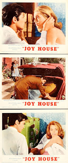 JOY HOUSE. Estados Unidos. 3 Lobby Cards: 36 x 28 cms. LOS FELINOS. Les félins. 1964. Francia. Dirección: René Clément. Reparto: Alain Delon, Jane Fonda, Lola Albright, Sorrell Booke, Carl Studer, André Oumansky, Arthur Howard, George Gaynes, Annette Poivre, Berett Arcaya, Marc Mazza, Jacques Bézard.