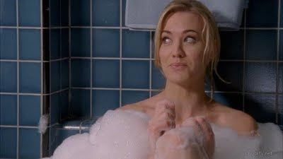 Yvonne Strahovski taking a bubble bath