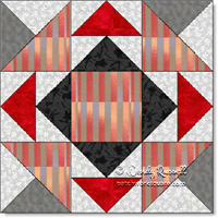 Forest Campfire quilt block © W. Russell, patchworksquare.com