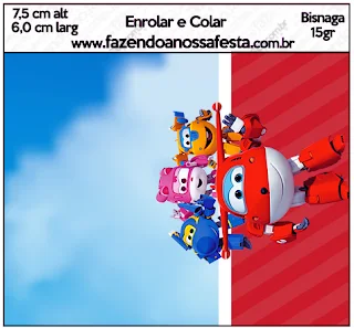 Super Wings: Etiquetas para Candy Bar para Imprimir Gratis. 