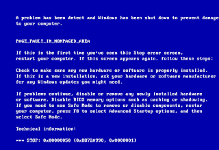 Most Common Windows Blue Screen Stop Death Errors