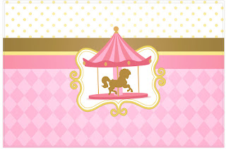 Carousel in Pink: Free Printable Invitations.