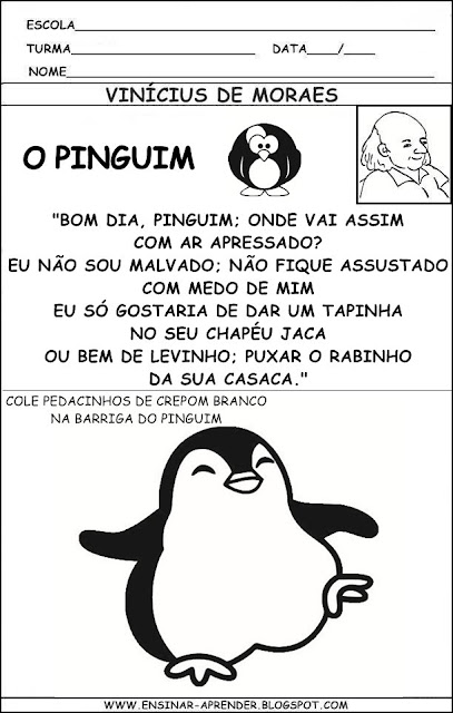 Jogo do poema "O Pinguim" de Vinicius de Moraes