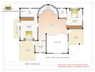 Home Design on Duplex House Plan And Elevation   3122 Sq  Ft    Kerala Home Design