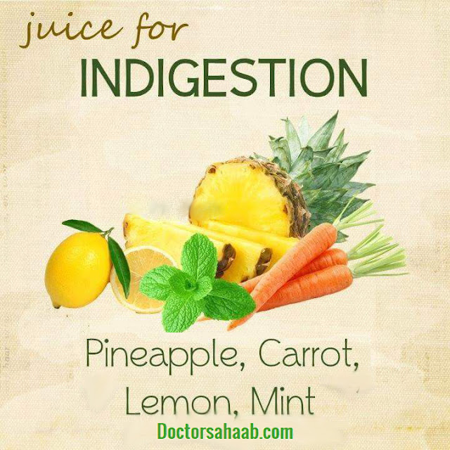 Juice for Indigestion (Pineapple+Carrot+Lemon+Mint)