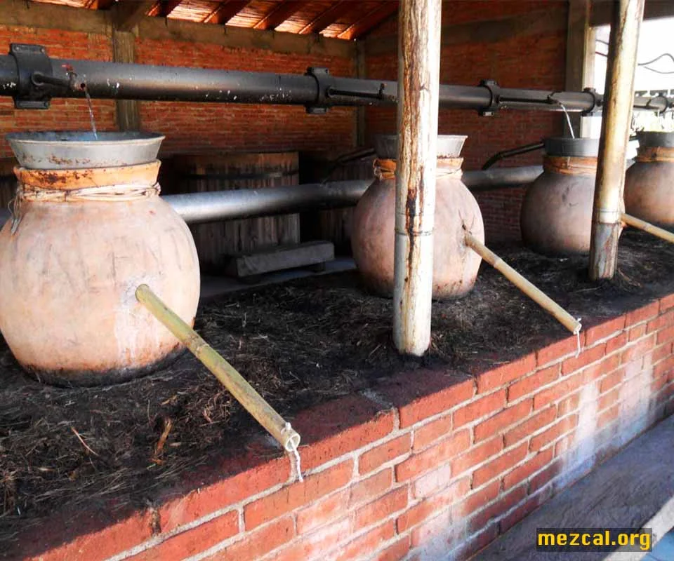 Clay pots used for Mezcal distillation in Villa Sola de Vega. Mezcal,Villa Sola de Vega,Distillation,Palenques,Oaxaca,Oaxaca