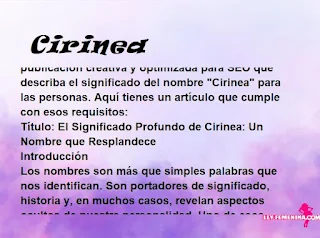 significado del nombre Cirinea