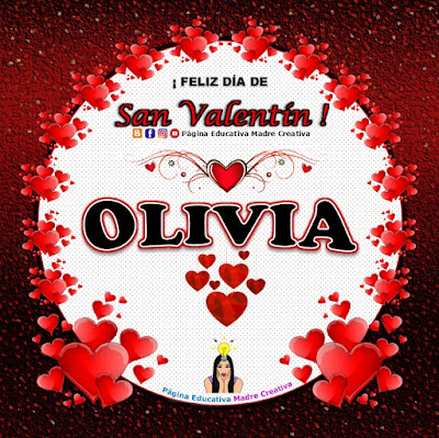 Feliz Día de San Valentín - Nombre Olivia
