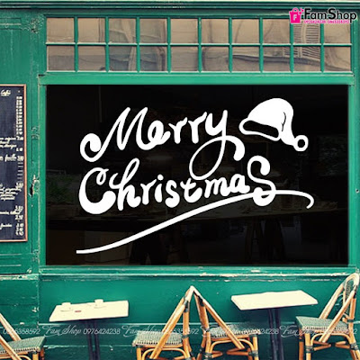 Decal chữ Merry Christmas D35