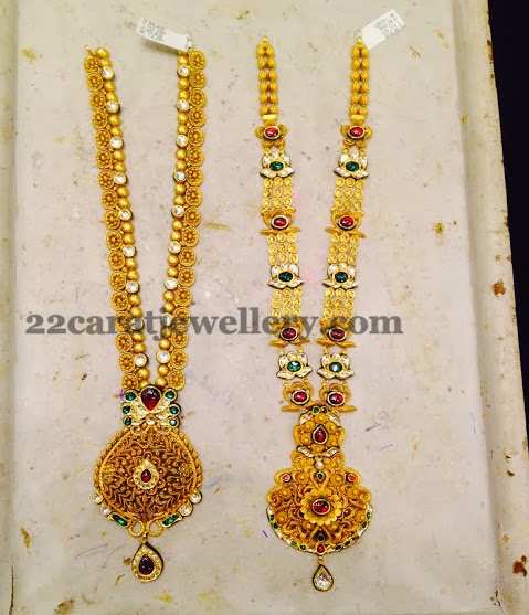 Thin and Short Gold Kundan Sets