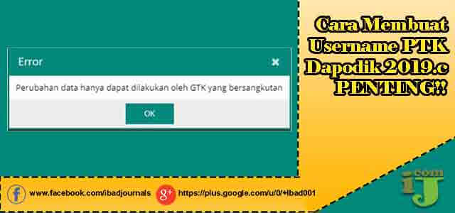 Cara Membuat Username Akun PTK di Dapodik 2019.c PENTING!!