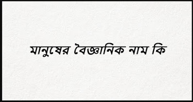 মানুষের বৈজ্ঞানিক নাম কি