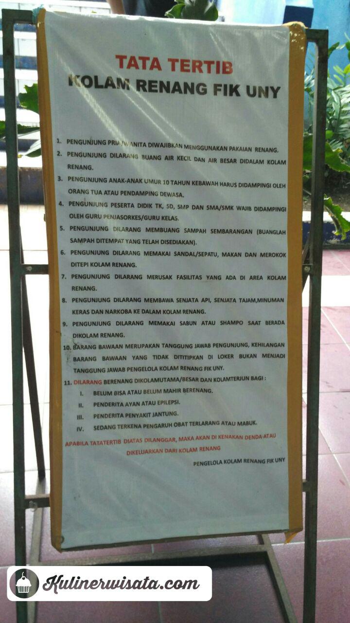 Kolam Renang UNY Yogyakarta Kuliner Wisata