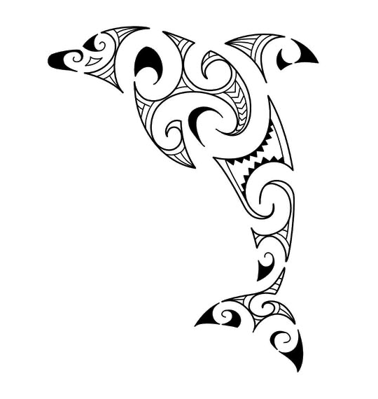 Dolphin-Tribal-Maori-Tattoo-Designs