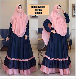 Model Baju Gamis Pesta Ivanka Syar'i Bahan Ceruti