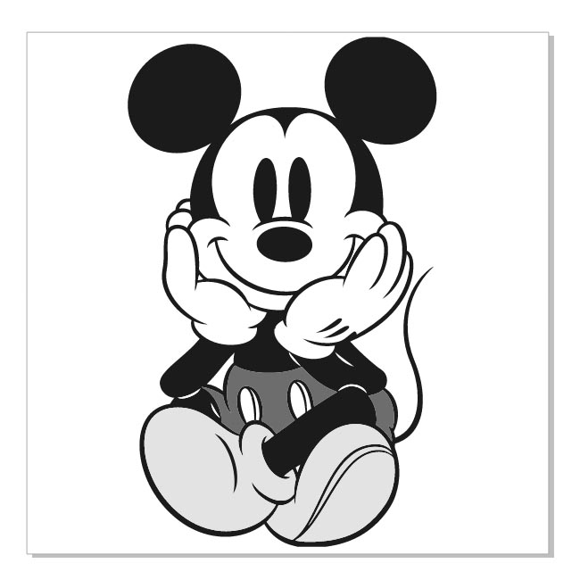 vectores para playeras mickey sentado