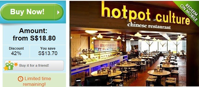 Hotpot Culture Restaurant groupon offers, discount, groupon singapore