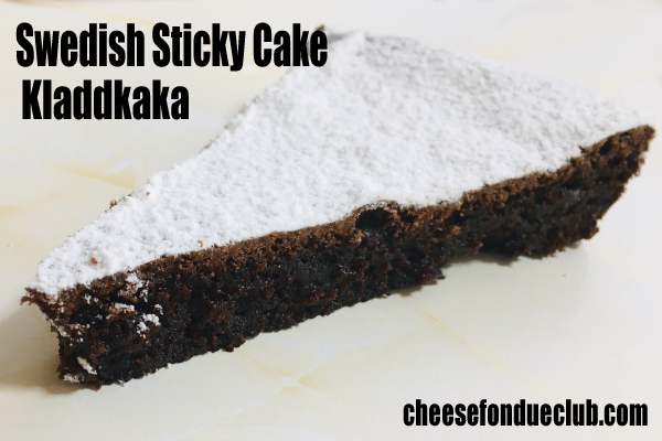 スウェディッシュ スティッキー ケーキ クラッドカーカのレシピ Swedish Sticky Cake Kladdkaka アメリカ食育日記 日本