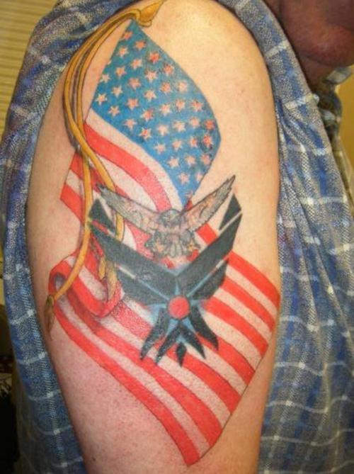 American Flag Tattoo Design