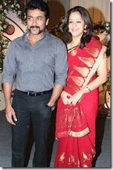 Suriya, Jyothika at Jyothi Krishna Aishwarya Wedding Reception Stills