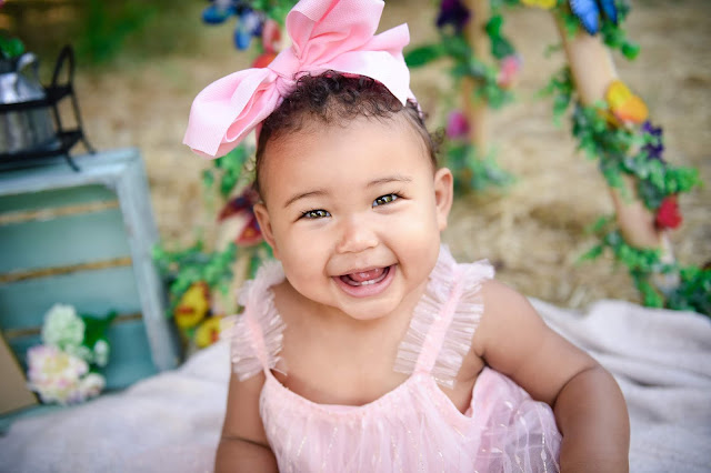 closeup portrait for one year olds birthday 