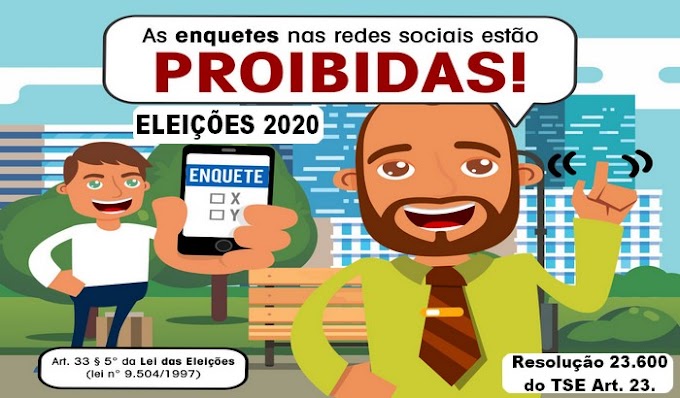 CUIDADO! enquetes eleitorais estão proibidas por lei em ano de eleição.