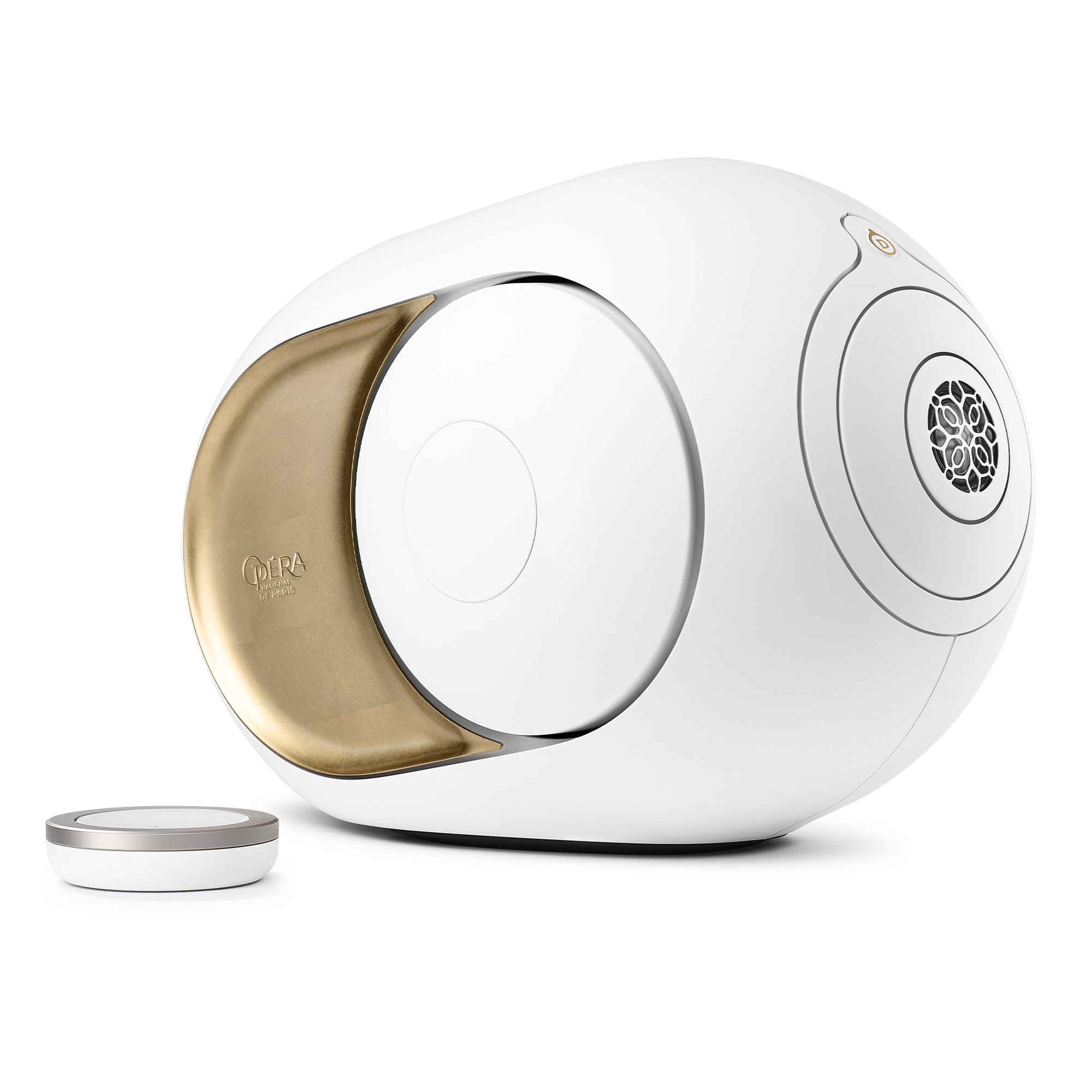 Devialet Phantom I 108db Opera de Paris diseño lateral y control