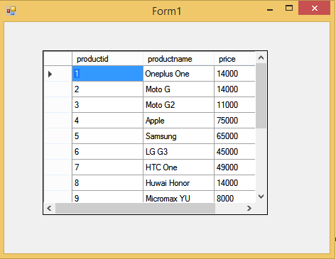 Datatable c# select