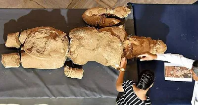 Archaeologists Unearth India's Biggest Stucco Figurine 