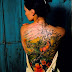 Forest Flowers Women Back Tattoo Designs