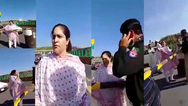 army officer wife misbehave on check post video viral