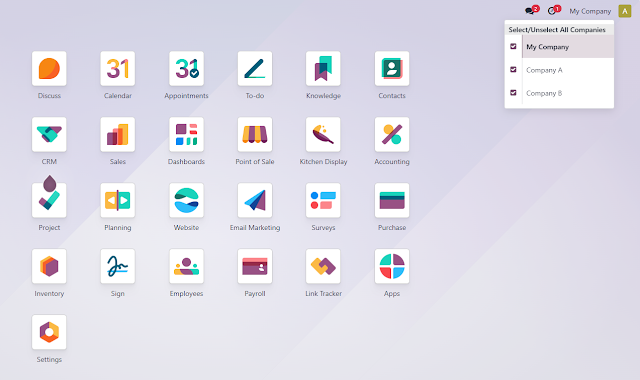 Select/Unselect All Companies from Multi-company (Odoo)