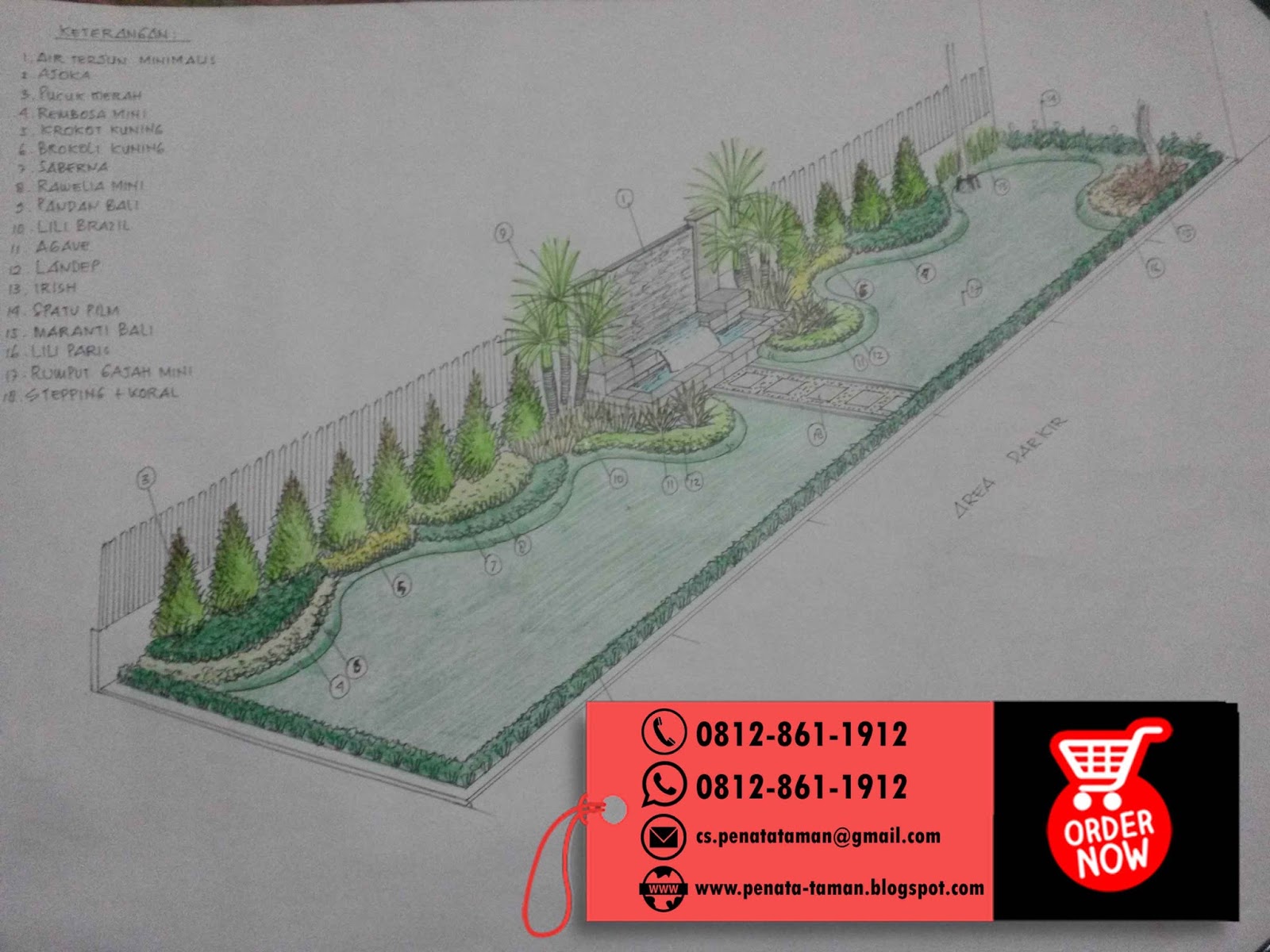 PENATA TAMAN DESAIN TAMAN MINIMALIS SKETSA TAMAN PERENCANAAN