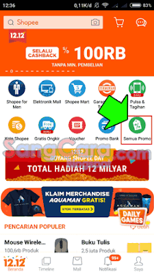 trik kode promo shopee