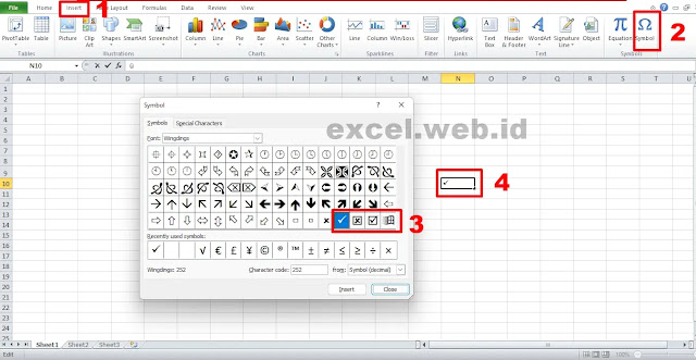 Cara Membuat Centang Ceklis di Excel 2007, 2010, 2013, 2016, 2019 Cara Membuat Simbol Centang Ceklis di Excel Menggunakan Ikon Cara Membuat Tanda Ceklis di Excel dengan Berbagai Metode Cara Membuat Simbol Centang Ceklis di Excel Menggunakan Rumus