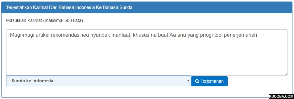 Google Translate Bahasa Sunda