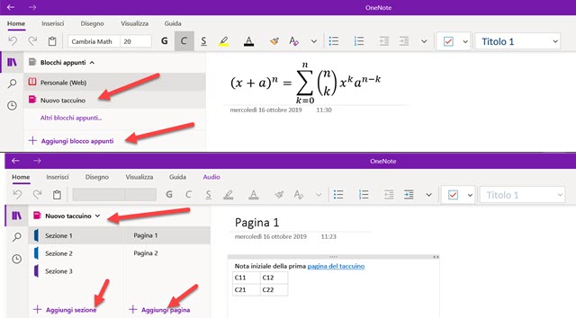 onenote-interfaccia