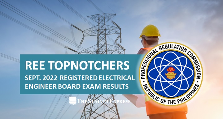 TOP 10 PASSERS: September 2022 Electrical Engineer REE board exam result
