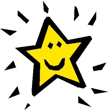 Happy yellow star clipart image