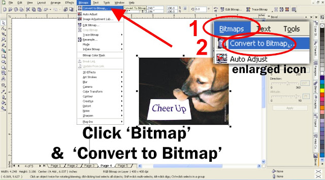 bitmap, page curl, corel