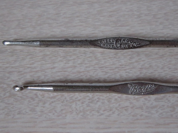 Boye, Made in USA, Very Small, Steel, 1940s, Crochet Hook, Sizes