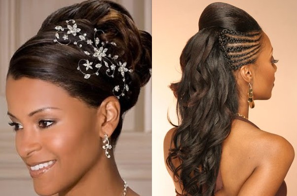 Black Braided Hairstyles For Brides