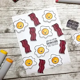 Sunny Studio Stamps: Breakfast Puns Bacon & Eggs Card by Natasha