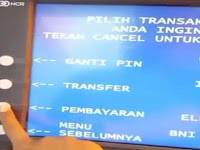 Cara Bayar Cicilan FIF lewat ATM BNI dilengkapi gambar