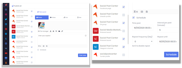 schedule posting on social media