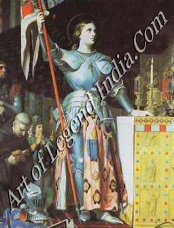 The peasant who crowned a king, From the age of 13, Joan of Arc was exhorted by visions to lead the dauphin Charles to victory against the English, and to his place on the French throne. Against the wishes of her father, who would rather have drowned her with his own hands, she found Charles, and ensured him the crucial victory at Orleans in 1429. In gratitude for her courage and success, she was ennobled at the end of December, and Domremy, her home town, was exempted from tax. 