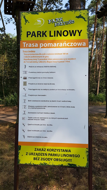 Park linowy Ostrów wlkp trasy