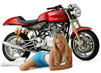 Motorbike Girl Wallpaper