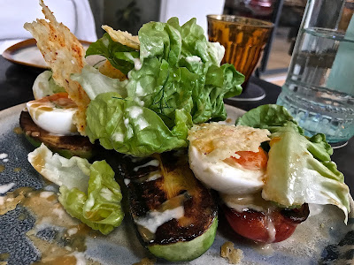 Common Man Night Shift, grilled vegetable salad
