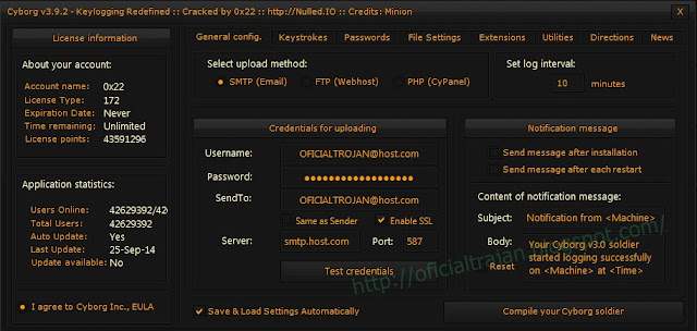 Cyborg v3.9.2 (Keylogger) Cracked